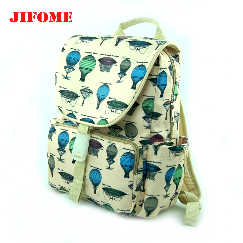 JIFOME Nylon Kids Travel Bag Children School Bag 3-6 Years Kindergarten Student Backpack Double Shoulder Bag Mochila
