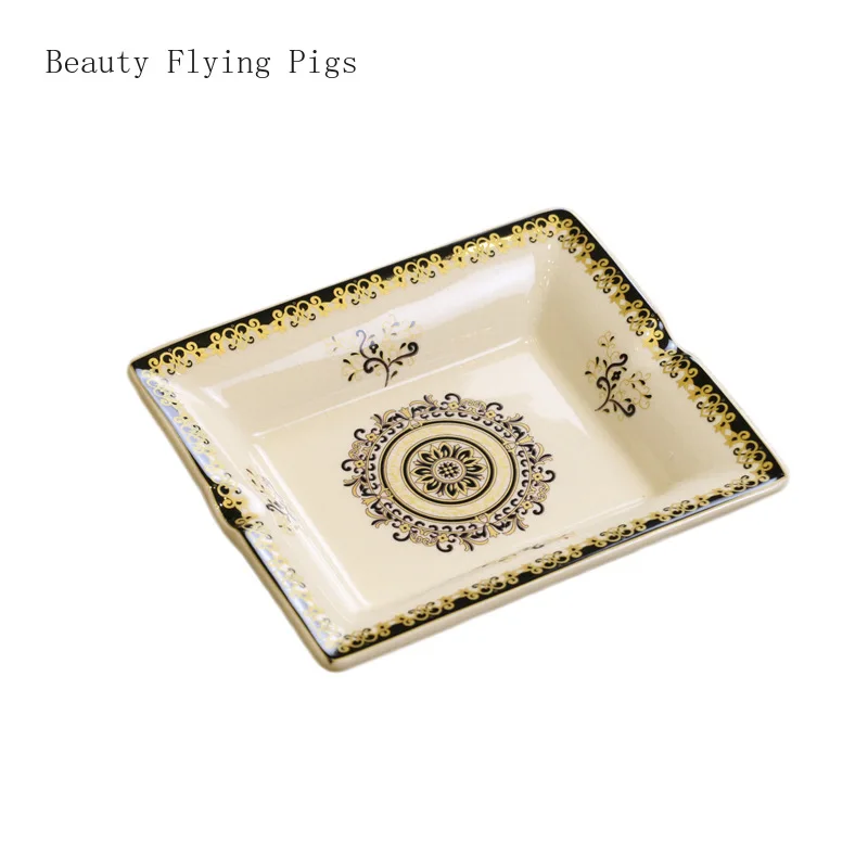 

Retro Ceramic Ashtray Creative Personality Tobacco Cigarette Ashtray Fashion Living Room Home Decor Ornaments Cigar Ashtray