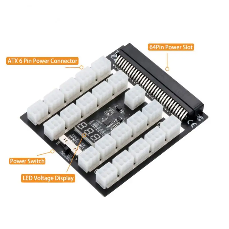 

Адаптер питания PCI-E 21x6 Pin, плата питания, адаптер ATX 6 Pin, порты TAT 21X 6 Pin для майнинга BTC, GPU, совершенно новый