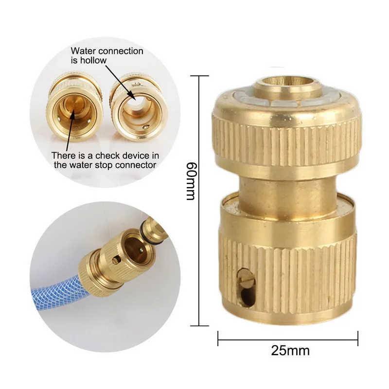 1Pcs Garden Hose Connector Brass Aluminum Quick Tap For Irrigation System | Дом и сад