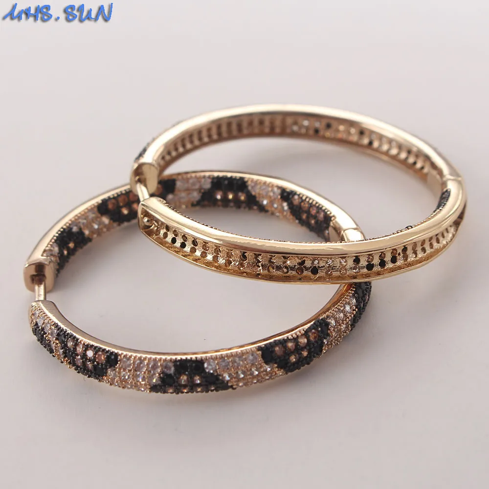 MHS.SUN новые большие леопардовые серьги-кольца для женщин/девушек модные мозаичные