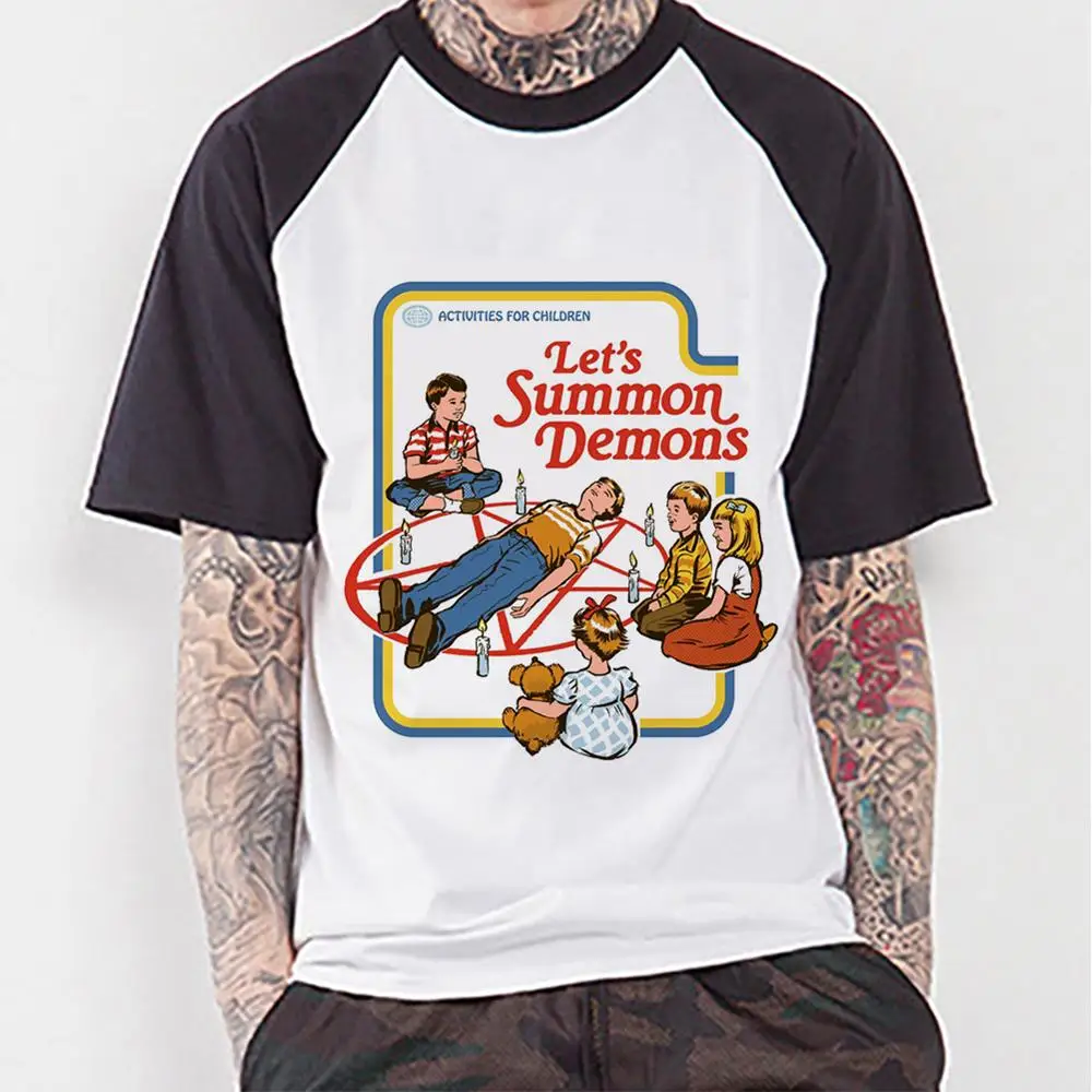 Футболка в стиле Харадзюку с изображением сатаны для мужчин и женщин|Мужские