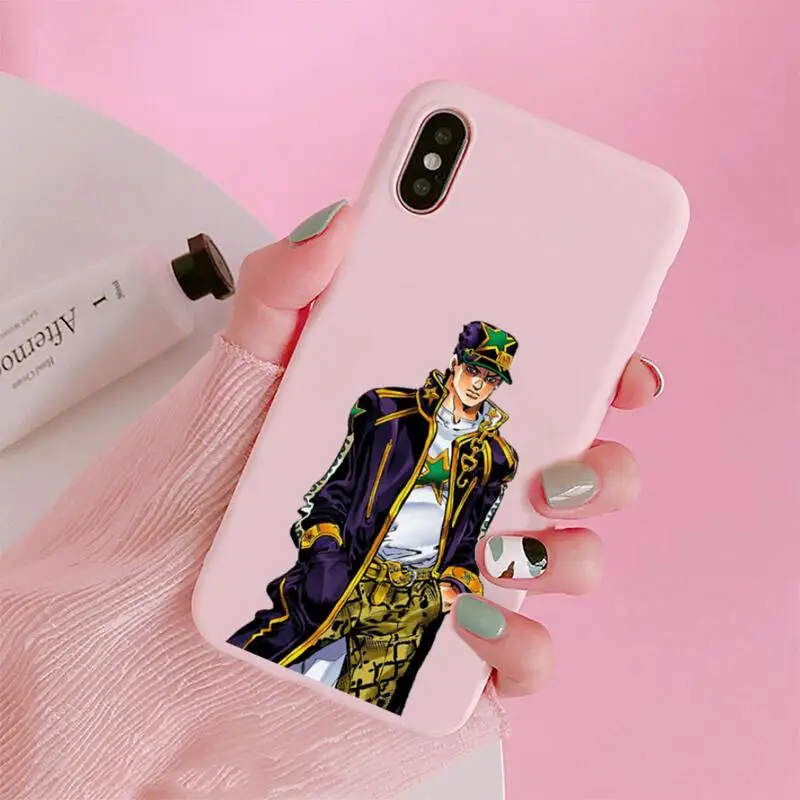 

JoJos Bizarre Adventure Japan anime Phone Cases Candy Color for iPhone 6 7 8 11 12 s mini pro X XS XR MAX Plus