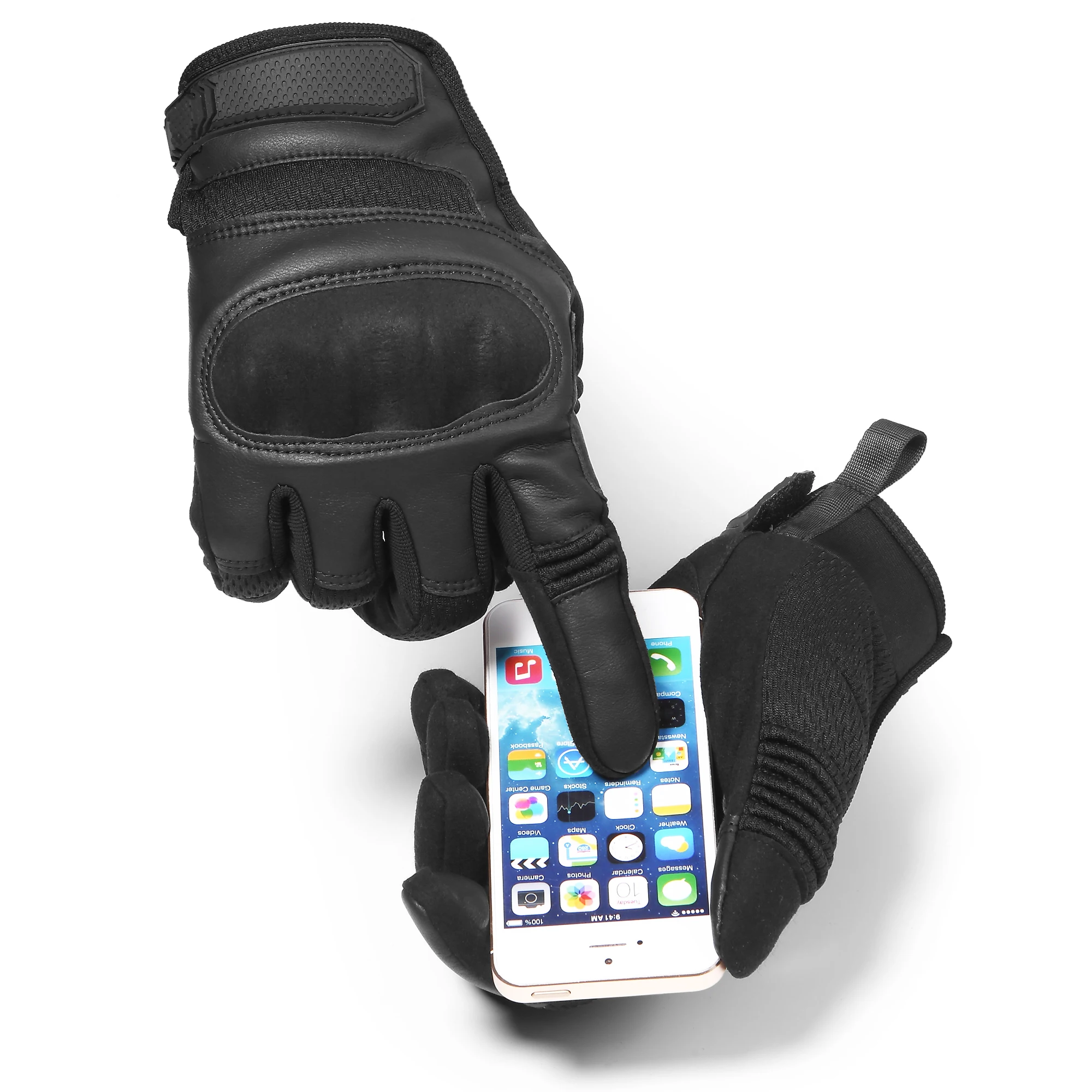 Сенсорный экран Экран перчатки мотоцикла мото Крест из искусственной кожи