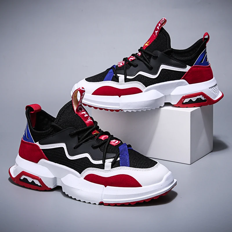 Новейшие мужские кроссовки Mars массивные баскетбольные тройные массажные