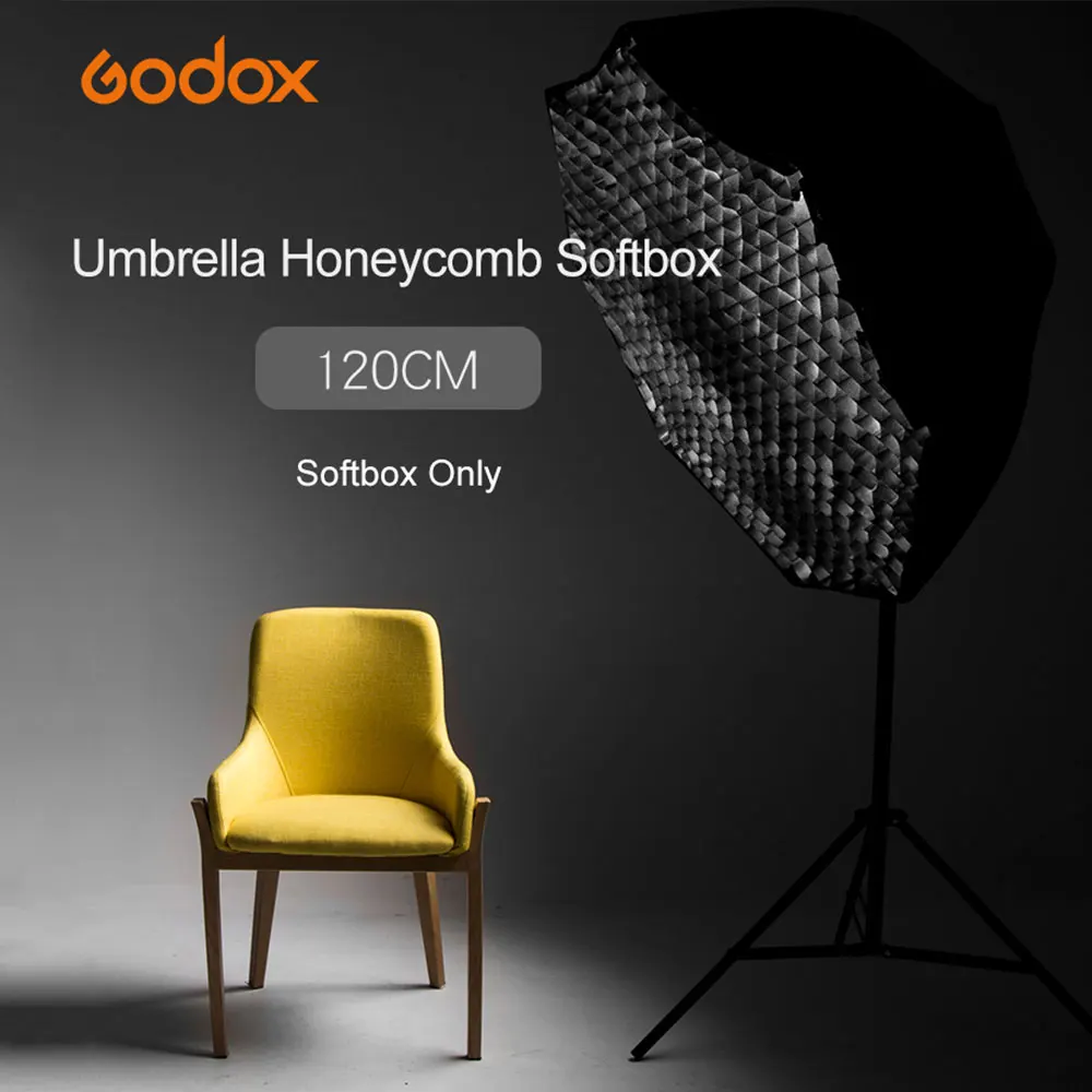 Godox портативный сотовая сетка восьмиугольник 120 см 47 дюймов софтбокс зонт