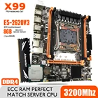 Материнская плата X99 DDR4 4 DIMM D4 с процессором Xeon E5 2620 V3 LGA2011-3 1 шт. * 8 ГБ = 8 Гб PC4 ОЗУ 3200 МГц DDR4 Память RAM REG ECC