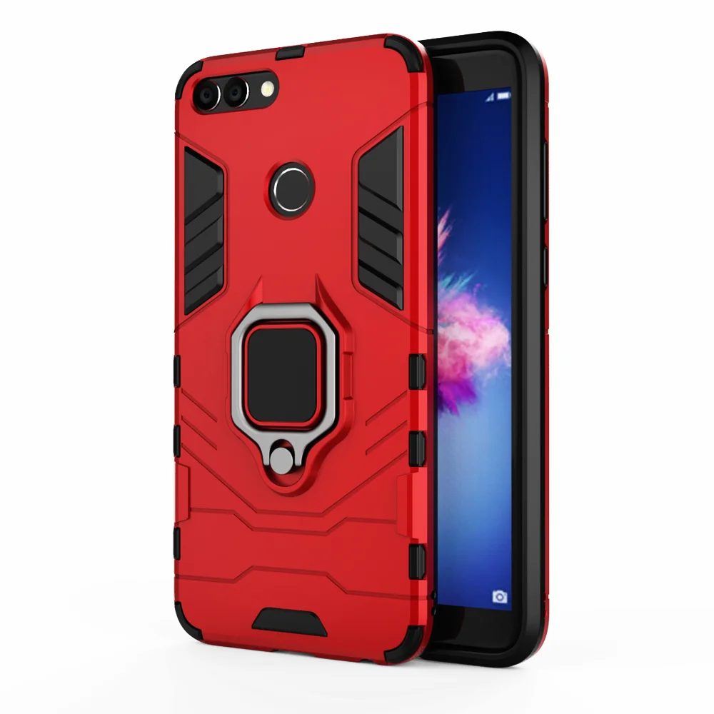 

Armor Case For Huawei P Smart 5.65inch Case Ring Holder Stand Cover For Huawei P Smart 2018 FIG-LX1 PSmart FIG-LA1 FIG-LX2 LX3