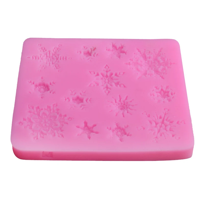 Силиконовая форма для помадки в форме снежинки пудинга ручной работы лоток мыла
