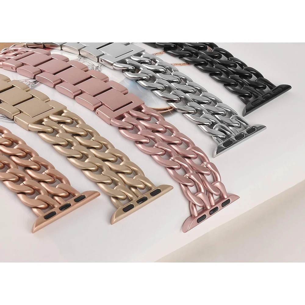 

Stainless Steel Strap for Apple Watch SE 6 5 4 40mm 44mm Band Metal Link Bracelet Strap for iWatch Series 1 2 3 42mm 38mm