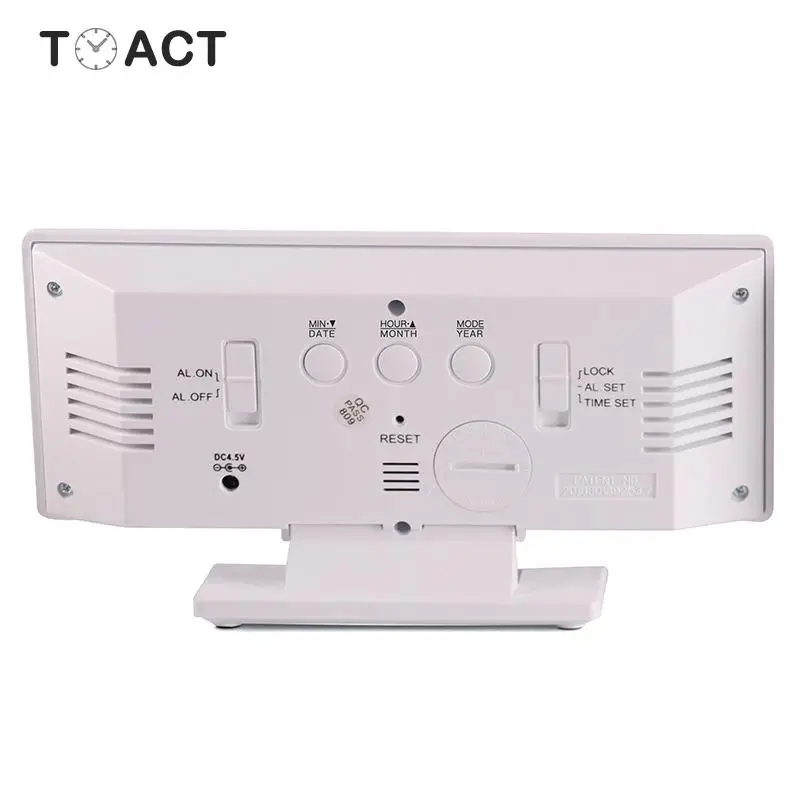 Светодиодный цифровой будильник с зеркалом настольные электронные часы