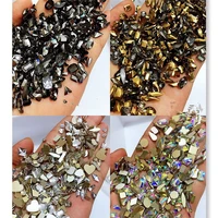 100pcs 3d nail rhinestones stones mixed size charming glass clear ab gems flat back rhinestone strass for nail art decoration