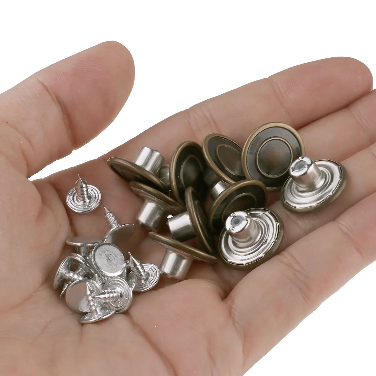50PCS Metal Jeans Buttons Replacement Instant Suspender Clothes Accessories with Nails Kits sewing clothes accessories | Дом и сад