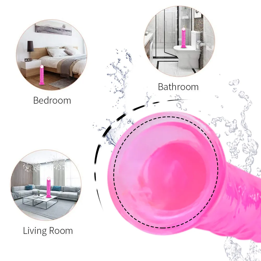 Большой Мягкий желеобразный фаллоимитатор женские маструбаторы реалистичный