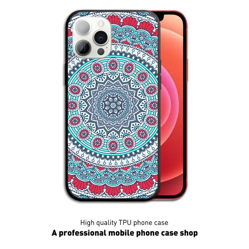 

Ethnic Style Mandala Phone Case For Iphone X XS XR 11 12 11/12Pro Max 5 5c 5s SE 6/6s/7/8Plus SE Samsung S7/8/9/10 Plus Cases