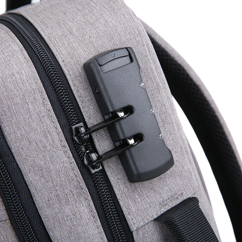 KUBUG 15,6 дюймов ноутбук большой емкости бизнес рюкзак USB кодовый замок школьная сумка Мужская и Женская водонепроницаемая сумка