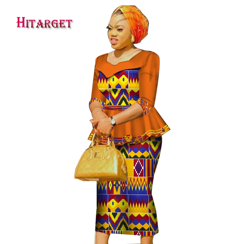 Африканские платья для женщин одежда с принтом в африканском стиле топ + юбка