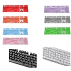 Колпачки для клавиш с подсветкой из АБС-пластика, OEM профильная кнопка, полный комплект, 104 клавиш, замена механической игровой клавиатуры