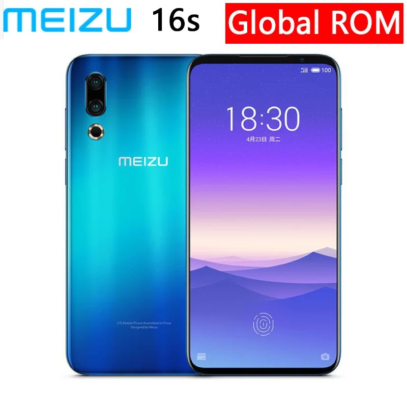 Оригинал Meizu 16s Snapdragon 855 NFC 6 ГБ 128 3600 мАч двойная задняя камера 48.0MP + 20.0MP Super mTouch mEngine 3