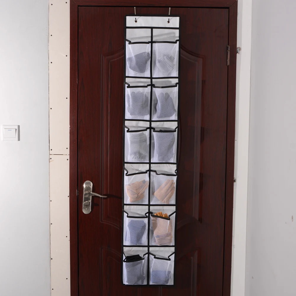 Органайзер для обуви большие сетчатые карманы хранения тапочек подвесная стойка