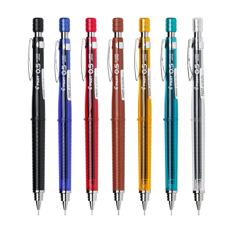H-325 Press Transparent Color Rod Mechanical Pencil 0.5/0.7mm Stationery