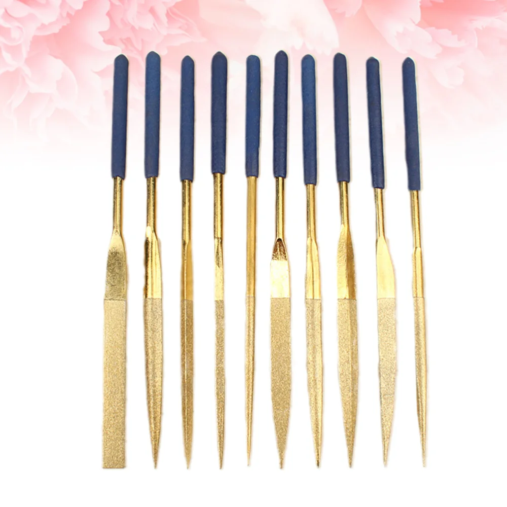 

10 Pcs/set Diamond Coated Needle File Set Stone Jewelry Wood Carving DIY Craft Tools Wood Rasp Gringding Carving Repair Craft Ha