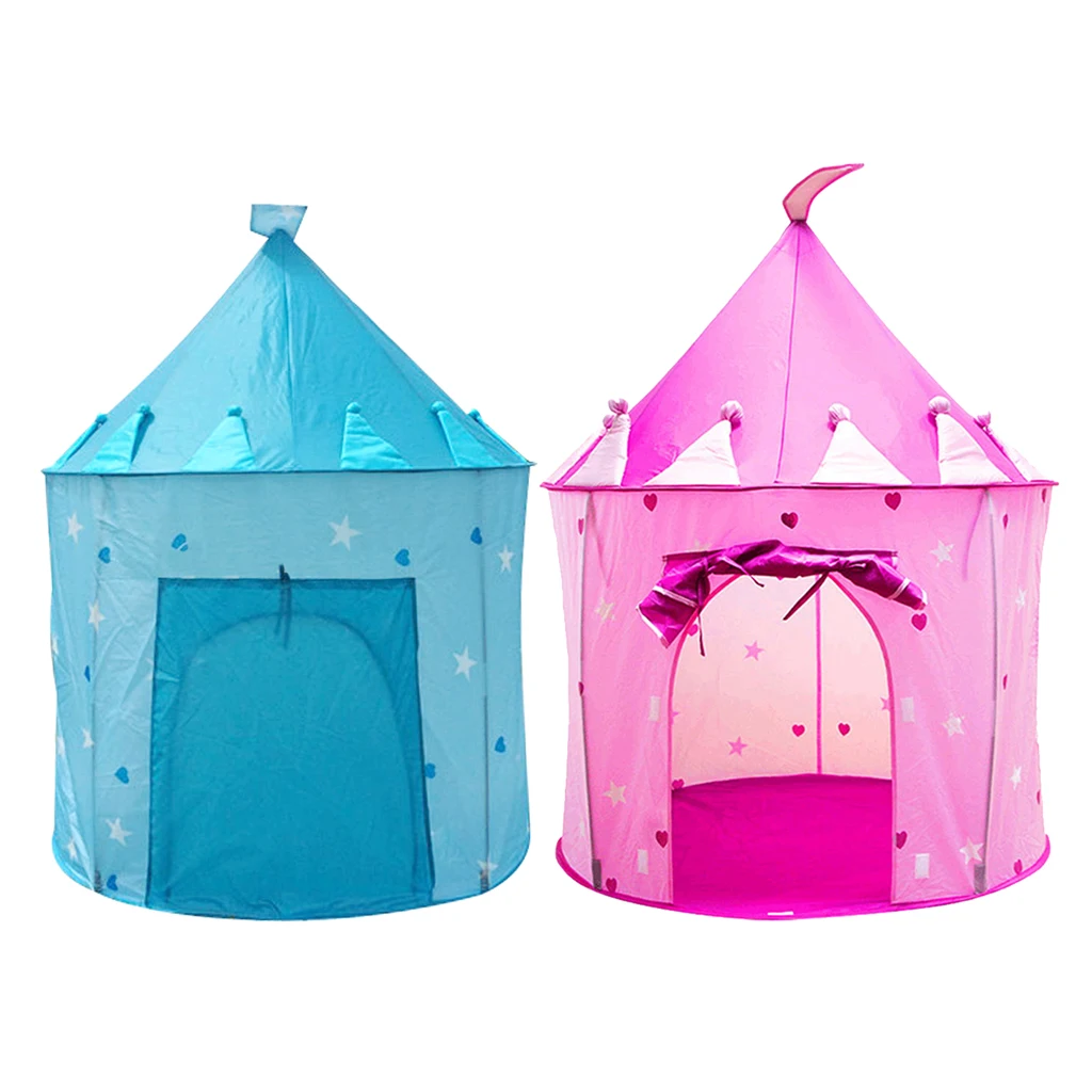 

Portable Playhouse Sleeping Dome Teepee Tent Children Play House Pink/Blue