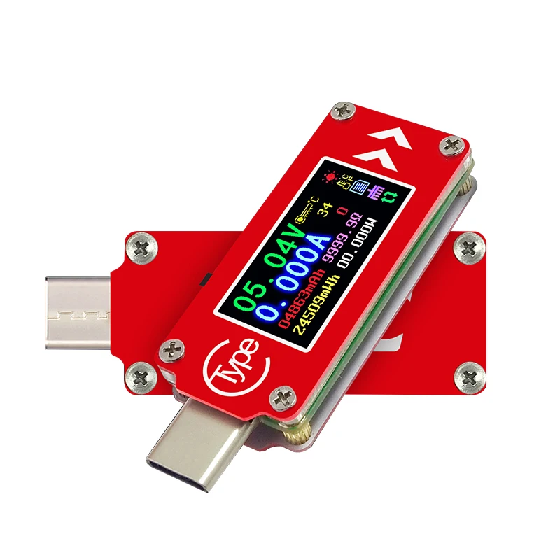 Измеритель напряжения и тока мультиметр батарея PD зарядка внешний аккумулятор USB