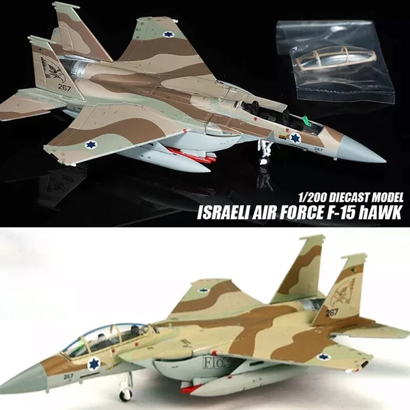 

1/200 Scale Israel Airforce US F15 F-15 Eagle Fighter Camo Israel Air Force One Diecast Aircraft Plane Model Alloy AirlineToy