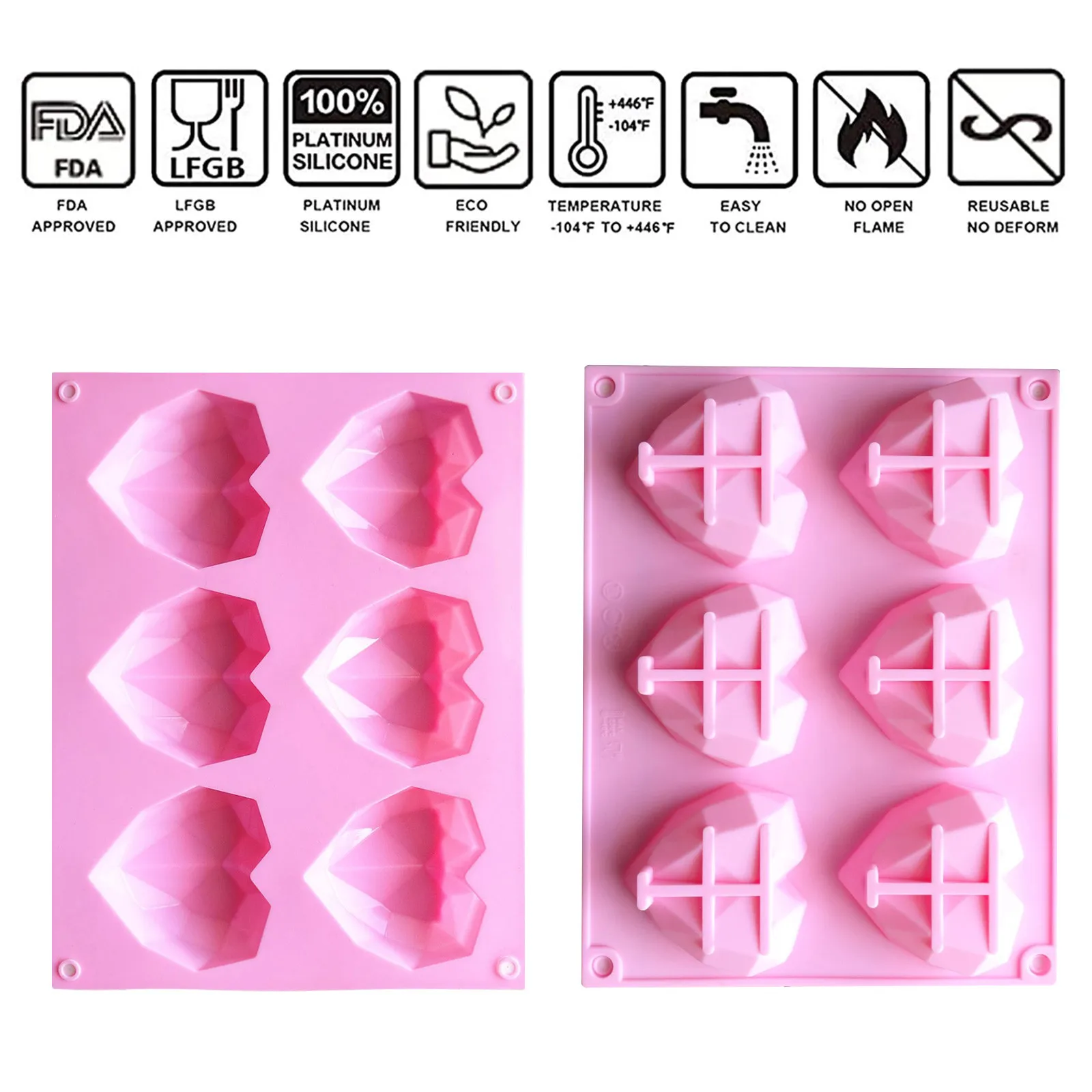 

3D Birthday Cake Silicone Molds Decorating Tools Heart-shaped Sphere Muffin Baby Fondant Chocolate Cookie Craft Baking Mould
