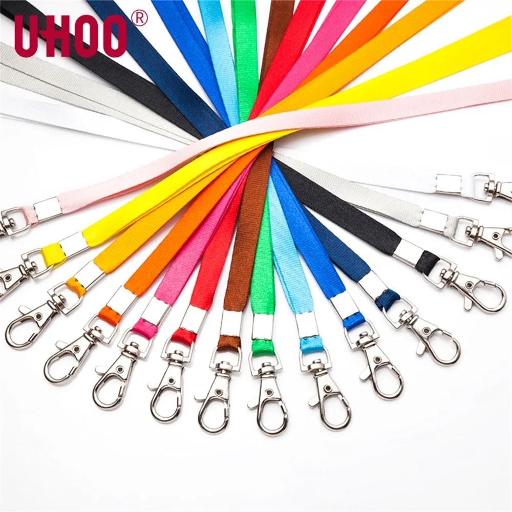 100 Pcs Uhoo 6741 10mm Lobster Lanyard For Id Card Holder Exhibition Card Buss Card Name Badge Holder Neck Suspension Cord Rope