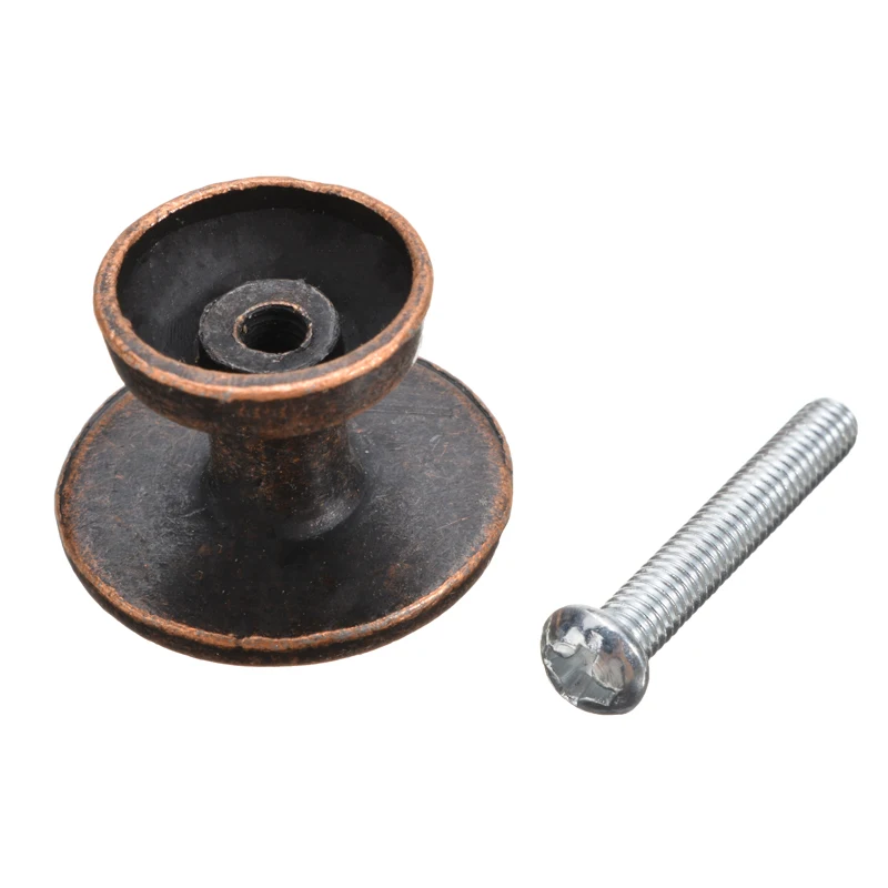 6 шт. Твердый Чехол под шлифованный Металл медная дверь Поворотная Кнопка Шкаф