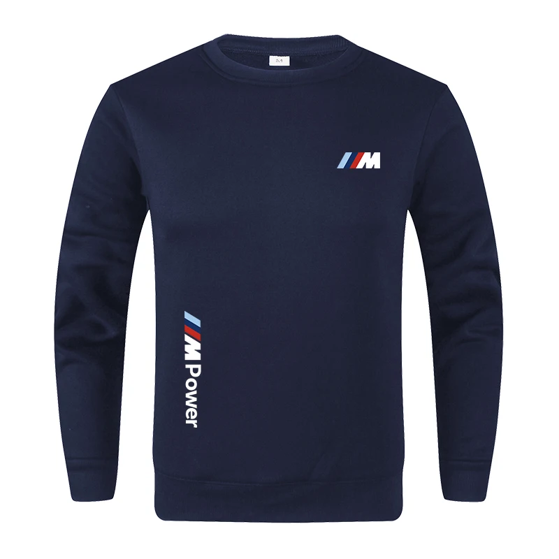 

Autumn Plus Velvet Sweatshirt BMW Print Daily Street Wear Up Sweatshirt Crew Neck Men