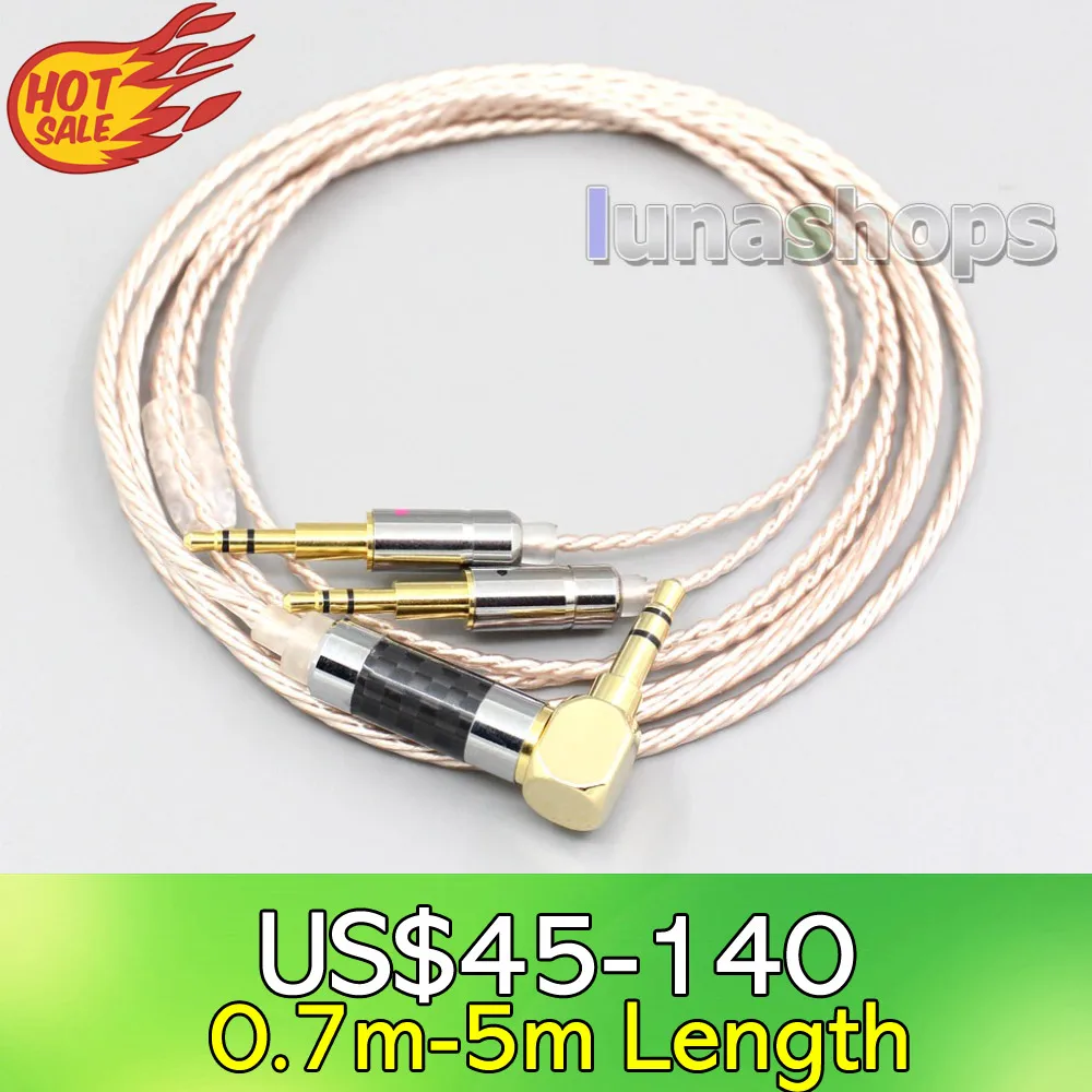 

LN006881 коричневый кабель для наушников Hi-Res XLR 3,5 мм 2,5 мм 4,4 мм для наушников Hifiman HE560 HE-350 HE1000 V2 2,5 мм pin
