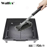 walfos high quality practical grill cleaning brush bbq tool grill brush stainless steel brushes accessories bbq supplies