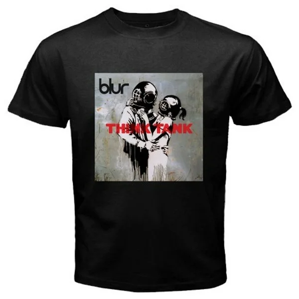 

New Blur Band Think Tank Album Cover Logo Men's Black T-Shirt
