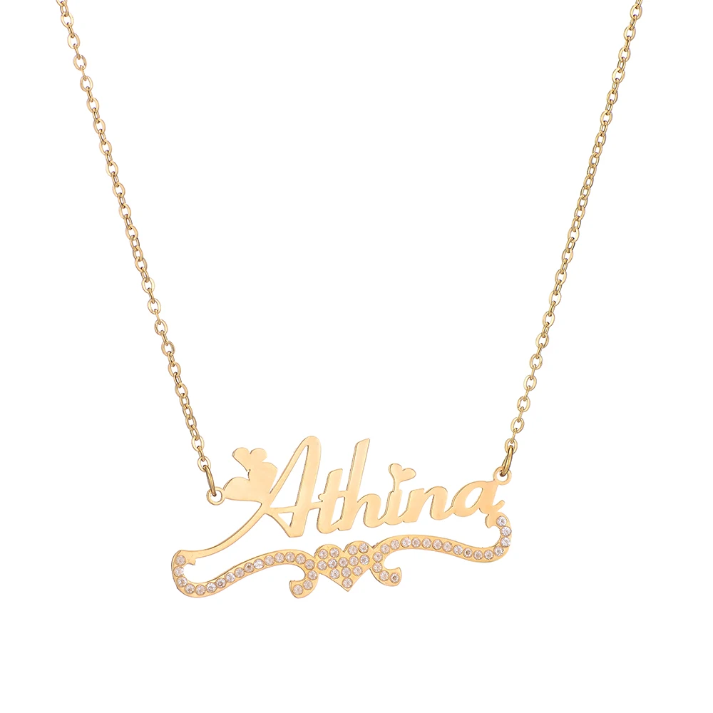 

Personalized Name Necklace,Custom Name Necklace, Infinite Name Layer Stainless Steel Necklace