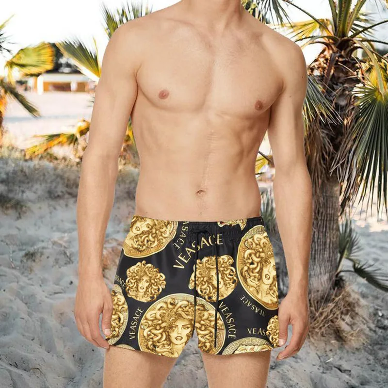 

Мужские свободные шорты с принтом, повседневные пляжные штаны, лето 2021