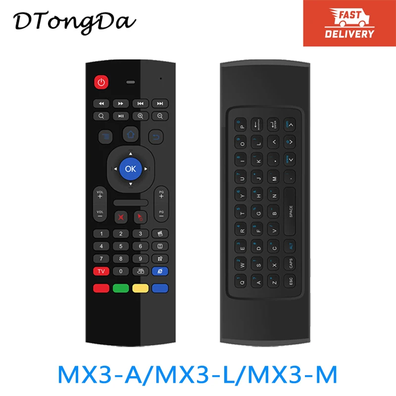 MX3 беспроводная клавиатура с подсветкой Air Mouse 2 4G радиочастотная голосовым
