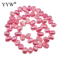 8 9mm pink color cultured baroque freshwater pearl beads for diy jewelry making pearls bead hole 0 8mm 15 inch