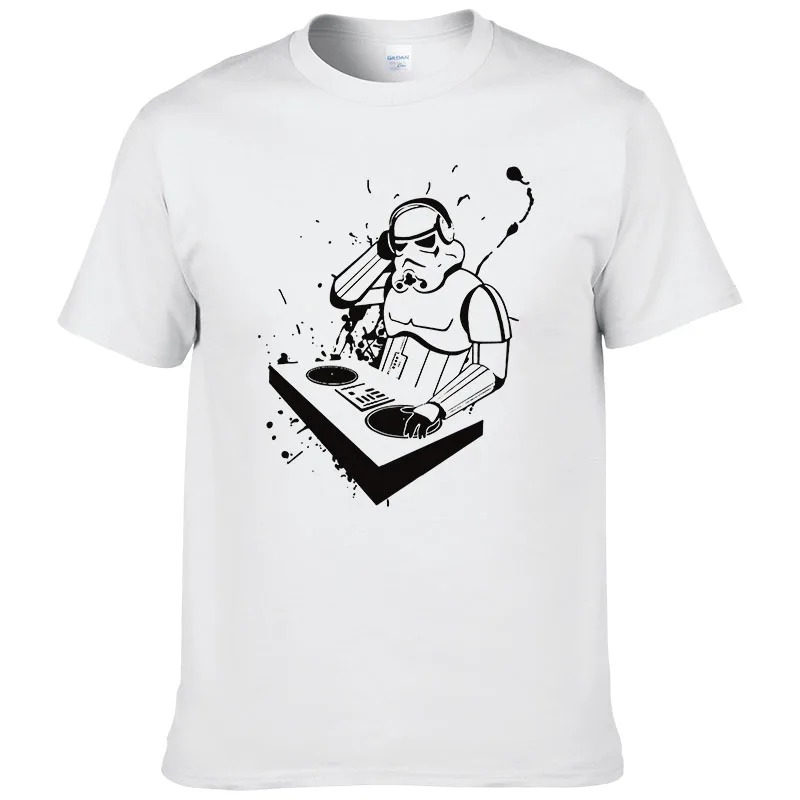 2019 diseño creativo DJ impreso Star Wars T camisa de los hombres las mujeres Camiseta manga corta Camisa de|Мужские футболки| |