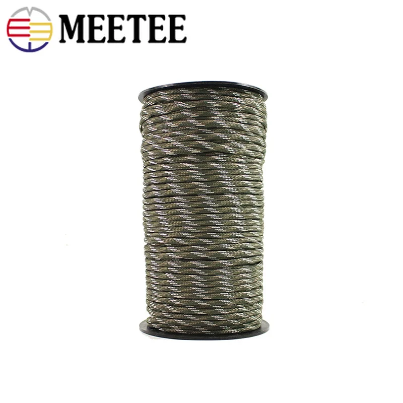 Паракорд 1 рулон 100% полиэстер 4 мм 9 ядер для выживания парашютный шнур браслет