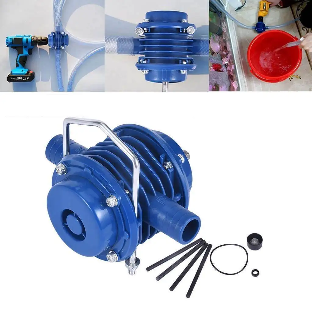 Синий самовсасывающий центробежный насос постоянного тока бытовой небольшой