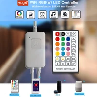 dc5 24v tuya smart wifi ir 28 key remote control rgb rgbw voice controller compatible with alexa googleassistant led light strip