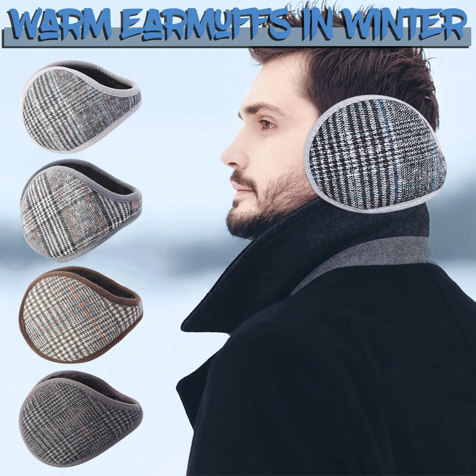 

Зимние Наушники утепленные Меховые Наушники мужские плюшевые Наушники кожаные теплые Наушники зимние аксессуары Меховые Наушники 2021