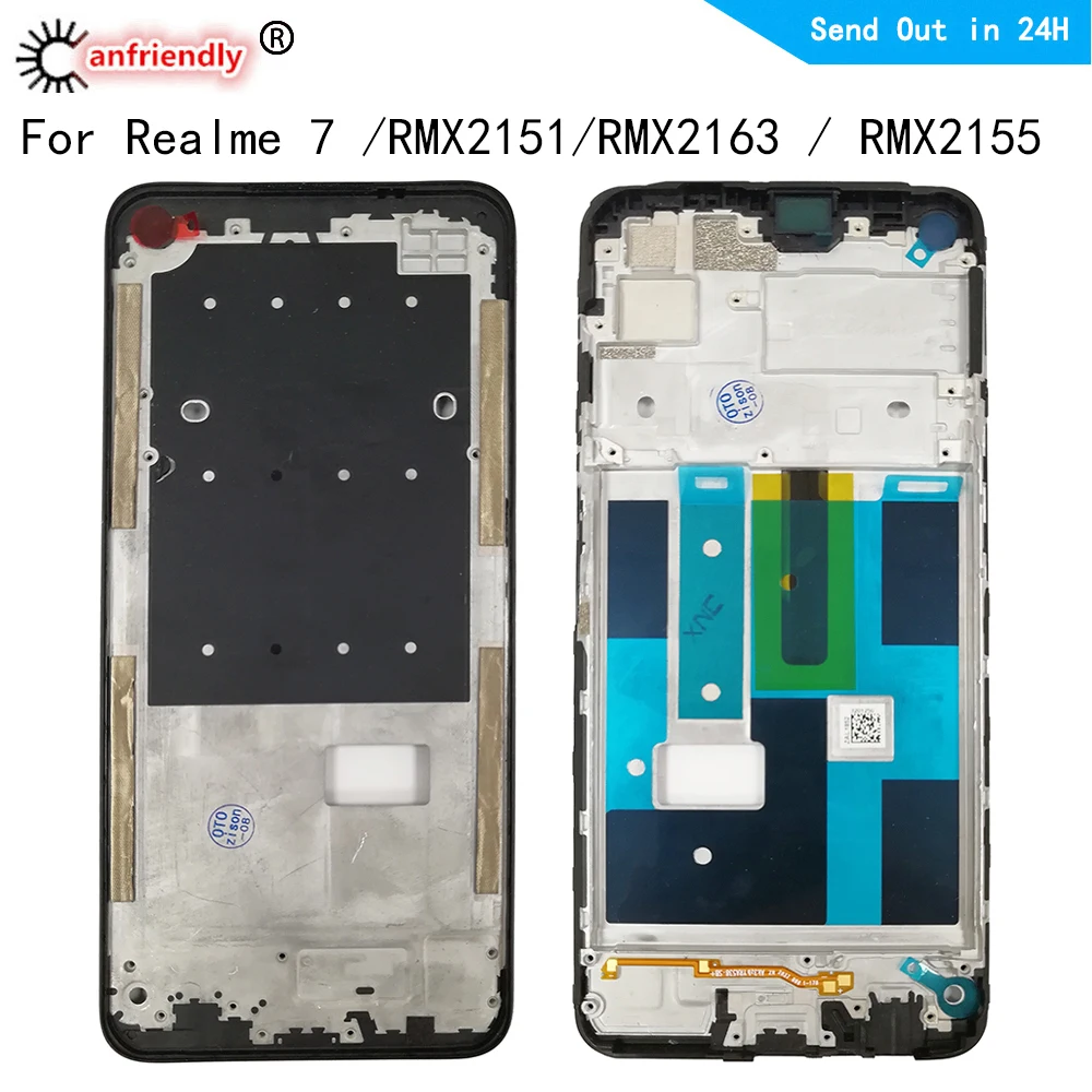 Middle Frame For OPPO Realme 7 RMX2151 RMX2163 RMX2155 Middle Frame Housing Cover Bezel Plate Faceplate replacement Frame