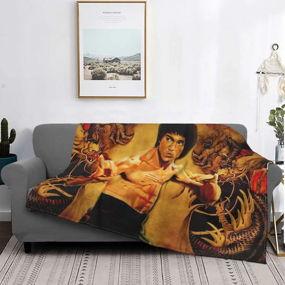 

Одеяла Брюса Ли, ультрамягкие декоративные флисовые покрывала для постельного белья, тонкое плюшевое одеяло для спальни