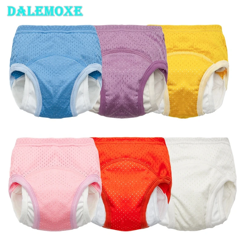 Летние Детские тренировочные штаны DALEMOXU шелковые сетчатые тканевые подгузники