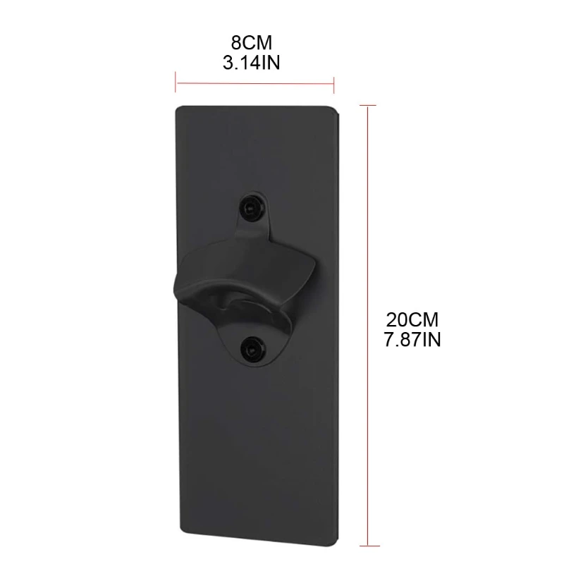 

Stainless Steel Wall Mounted Bottle Opener Bar Metal Cap Catcher Stand Up