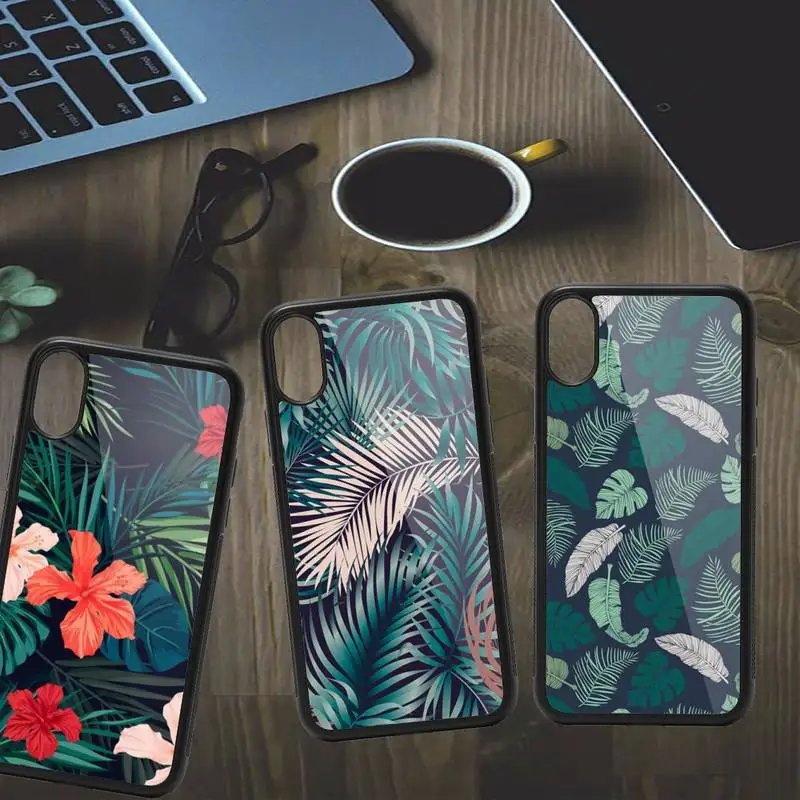 

Summer Banana Leaf Phone Case PC for iPhone 11 12 pro XS MAX 8 7 6 6S Plus X 5S SE 2020 XR